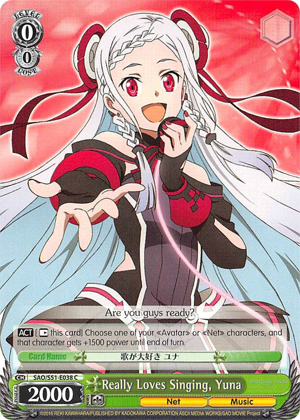 Really Loves Singing, Yuna (SAO/S51-E038 C) [Sword Art Online The Movie: -Ordinal Scale-] | Cracking-Singles