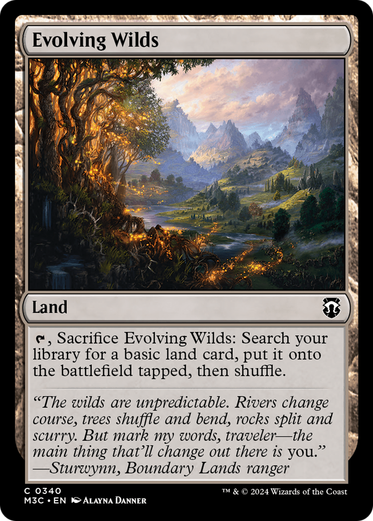 Evolving Wilds (Ripple Foil) [Modern Horizons 3 Commander] | Cracking-Singles