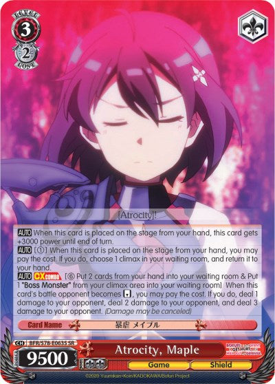 Atrocity, Maple (BFR/S78-E063S SR) [BOFURI: I Don't Want to Get Hurt, so I'll Max Out My Defense] | Cracking-Singles