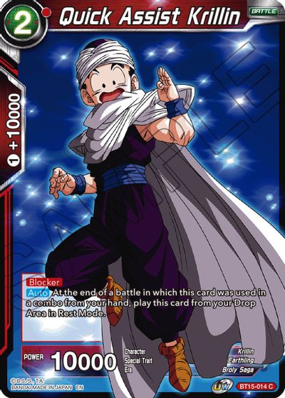 Quick Assist Krillin (BT15-014) [Saiyan Showdown] | Cracking-Singles
