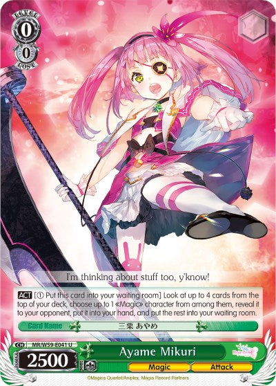 Ayame Mikuri (MR/W59-E041 U) [Magia Record: Puella Magi Madoka Magica [Side Story] (Mobile)] | Cracking-Singles