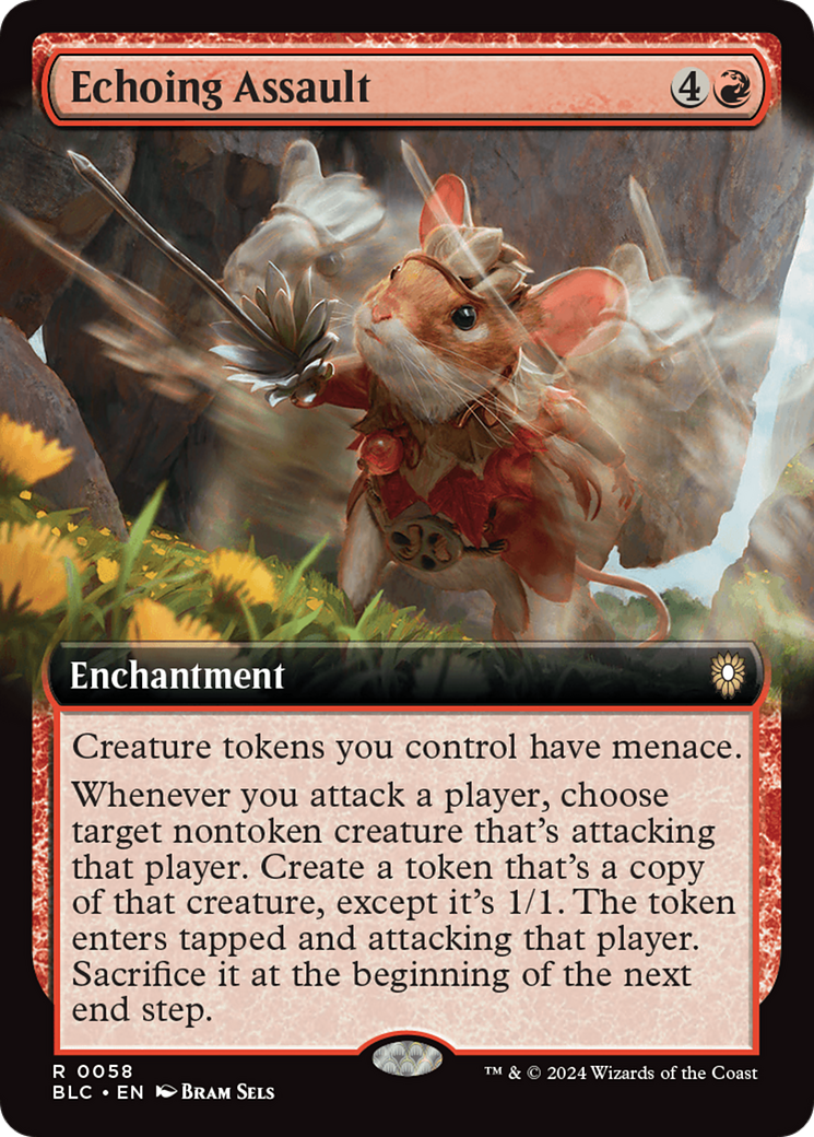 Echoing Assault (Extended Art) [Bloomburrow Commander] | Cracking-Singles