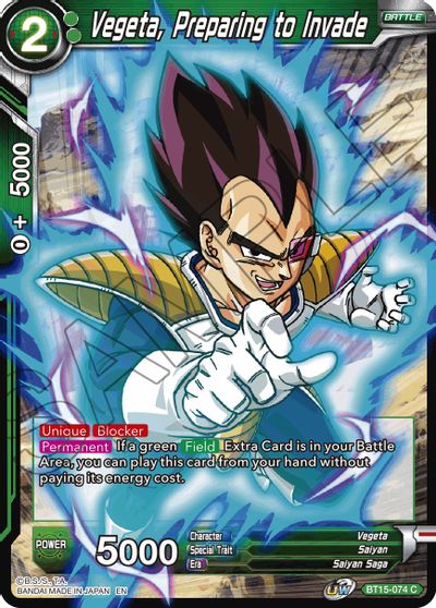Vegeta, Preparing to Invade (BT15-074) [Saiyan Showdown] | Cracking-Singles