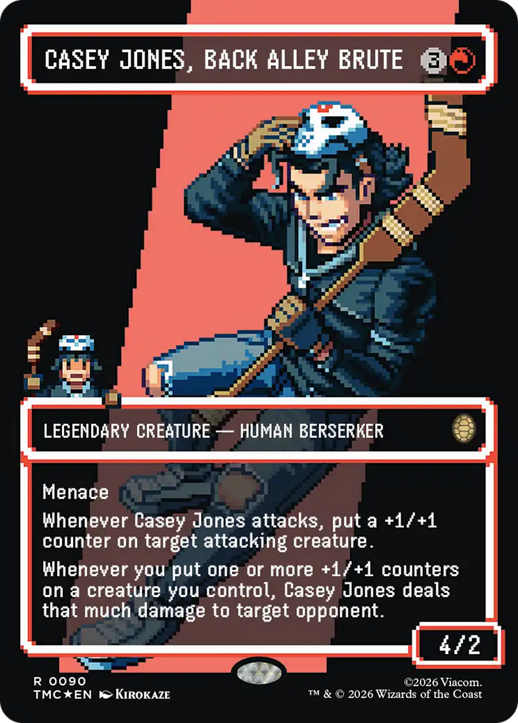 Casey Jones, Back Alley Brute (Borderless) (Surge Foil) [Teenage Mutant Ninja Turtles Commander] | Cracking-Singles