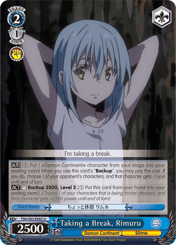 Taking a Break, Rimuru (TSK/S82-E082 U) [That Time I Got Reincarnated as a Slime Vol.2] | Cracking-Singles