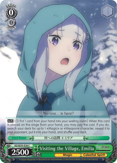 Visiting the Village, Emilia (RZ/SE35-E26 C) (Parallel Foil) [Re:ZERO: The Frozen Bond] | Cracking-Singles