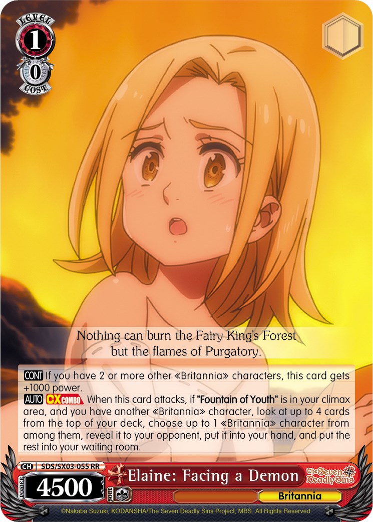 Elaine: Facing a Demon (SDS/SX03-055 RR) [The Seven Deadly Sins] | Cracking-Singles