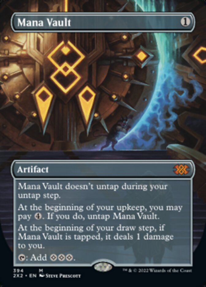 Mana Vault (Borderless Alternate Art) [Double Masters 2022] | Cracking-Singles