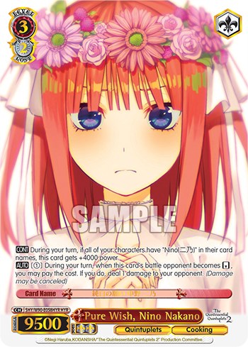 Pure Wish, Nino Nakano (5HY/W90-E058HYR HYR) [The Quintessential Quintuplets 2] | Cracking-Singles