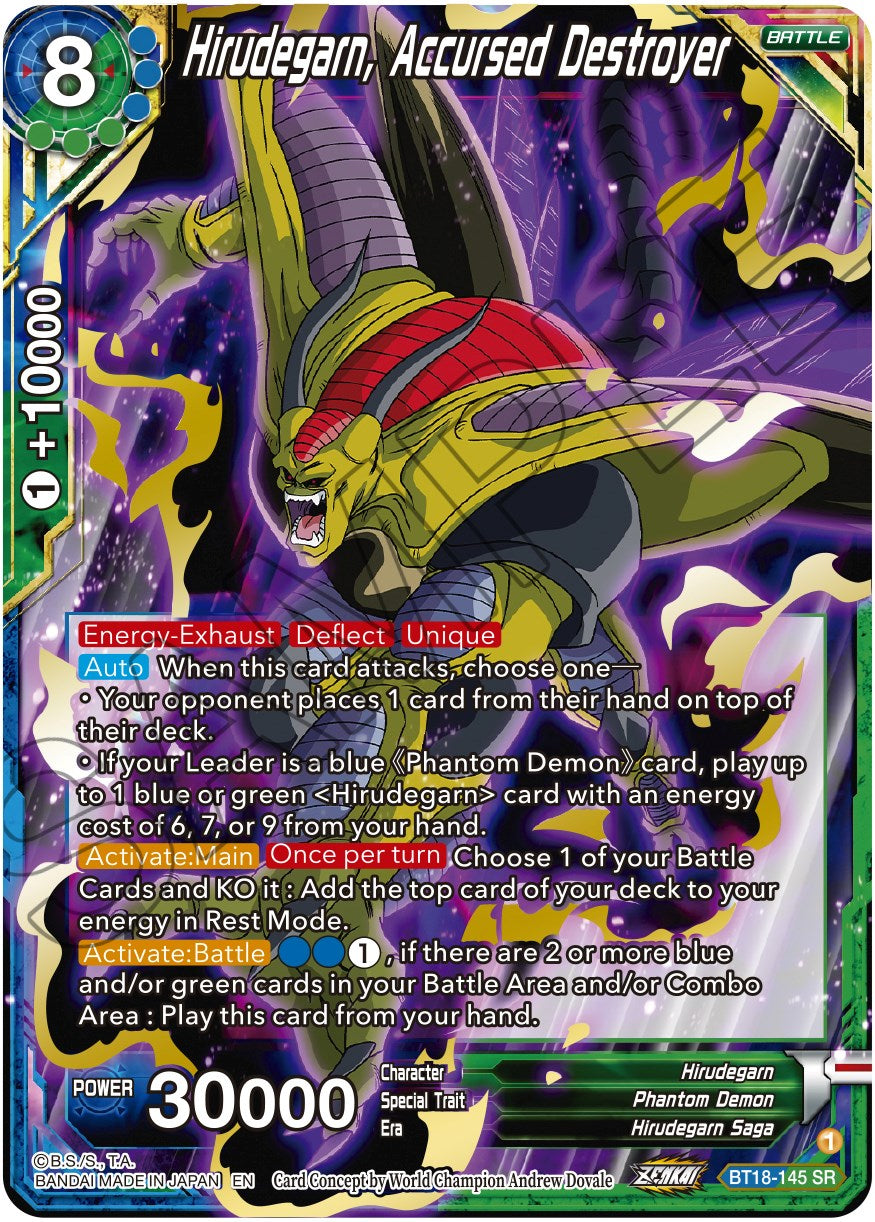 Hirudegarn, Accursed Destroyer (BT18-145) [Dawn of the Z-Legends] | Cracking-Singles