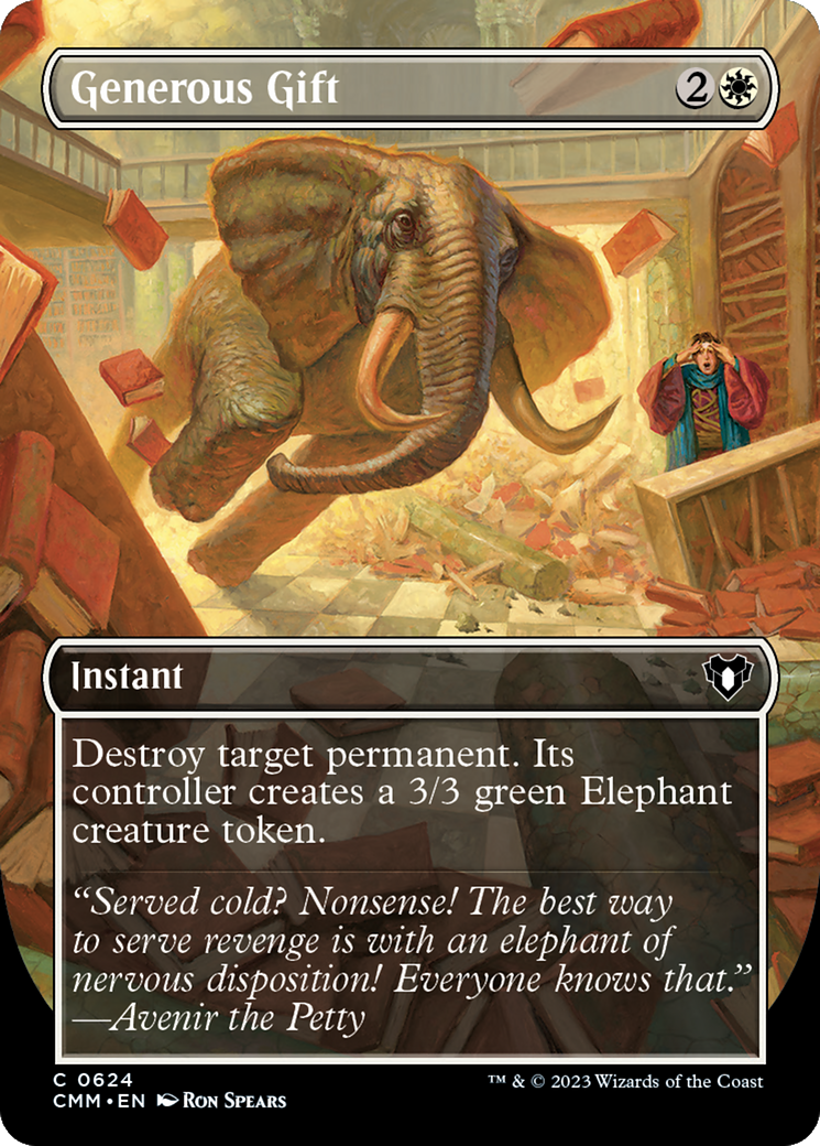 Generous Gift (Borderless Alternate Art) [Commander Masters] | Cracking-Singles