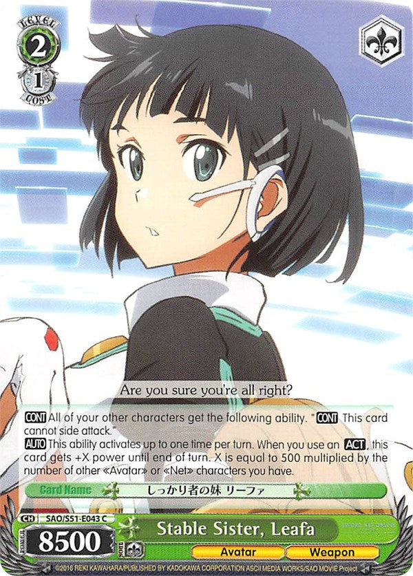 Stable Sister, Leafa (SAO/S51-E043 C) [Sword Art Online The Movie: -Ordinal Scale-] | Cracking-Singles