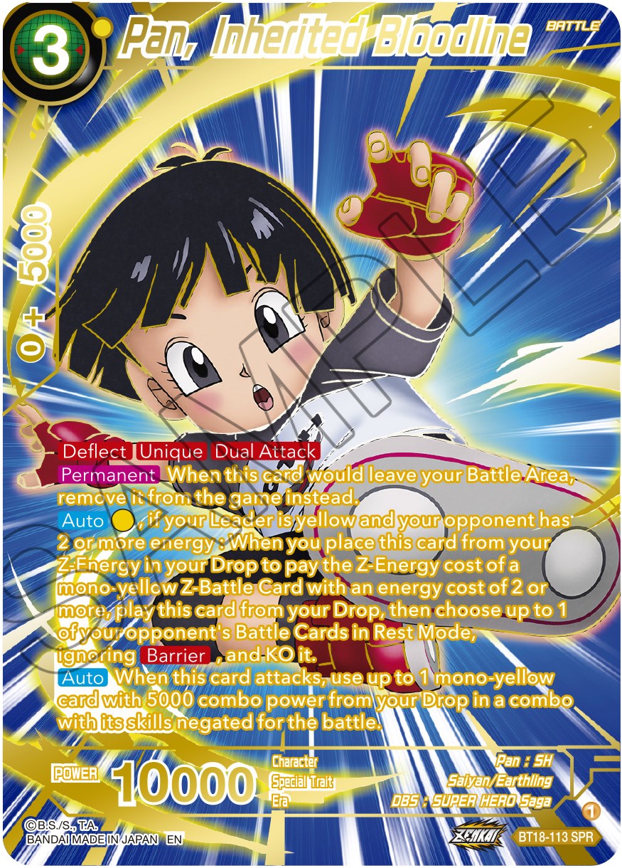 Pan, Inherited Bloodline (SPR) (BT18-113) [Dawn of the Z-Legends] | Cracking-Singles