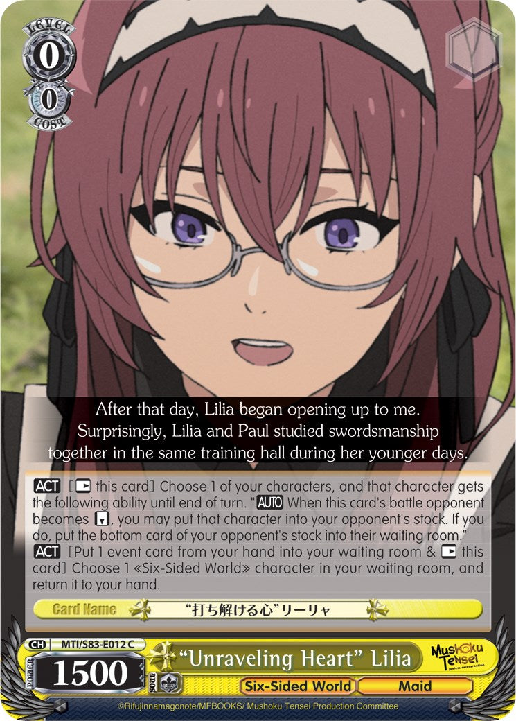 "Unraveling Heart" Lilia (MTI/S83-E012 C) [Mushoku Tensei: Jobless Reincarnation] | Cracking-Singles
