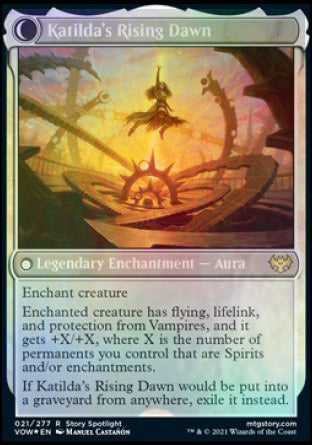 Katilda, Dawnhart Martyr // Katilda's Rising Dawn [Innistrad: Crimson Vow Prerelease Promos] | Cracking-Singles