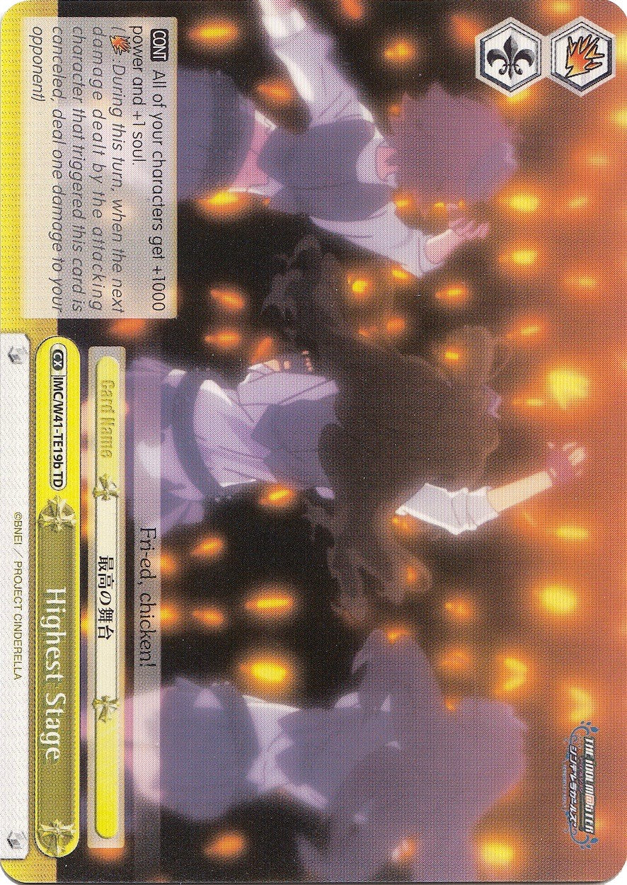 Highest Stage (IMC/W41-TE19b TD) (Yellow) [The iDOLM@STER Cinderella Girls] | Cracking-Singles
