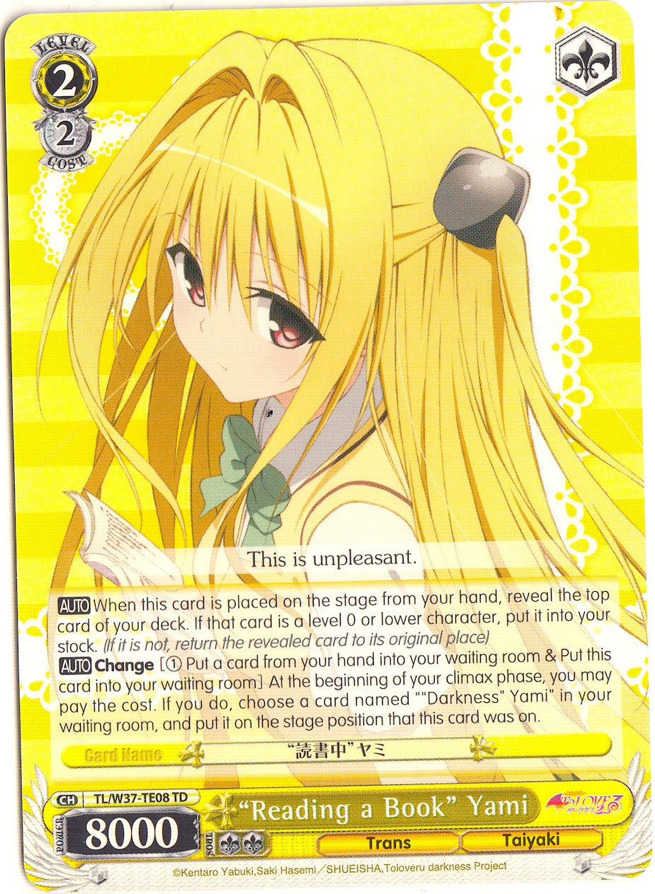 "Reading a Book" Yami (TL/W37-TE08 TD) [To Loveru Darkness 2nd] | Cracking-Singles