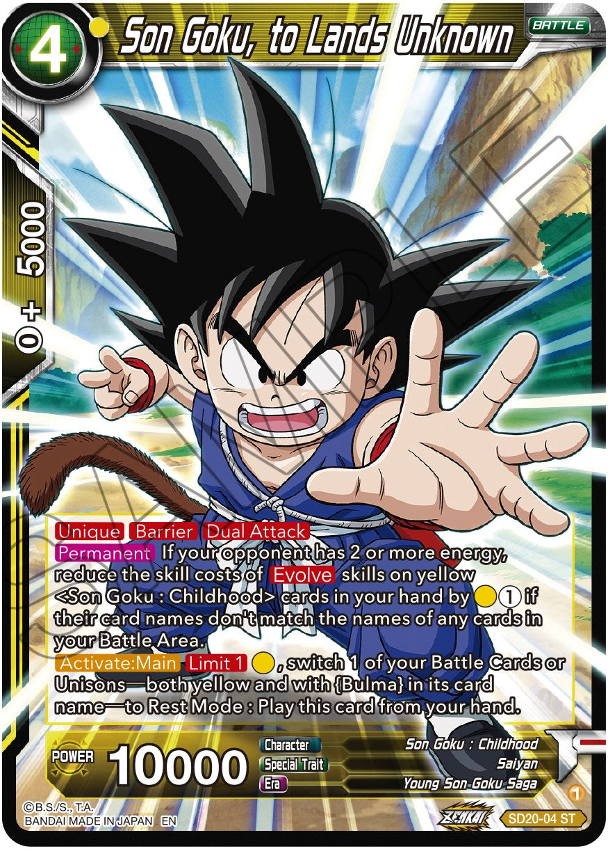 Son Goku, to Lands Unknown (SD20-04) [Dawn of the Z-Legends] | Cracking-Singles