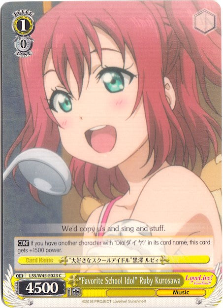 "Favorite School Idol" Ruby Kurosawa (LSS/W45-E023 C) [Love Live! Sunshine!!] | Cracking-Singles
