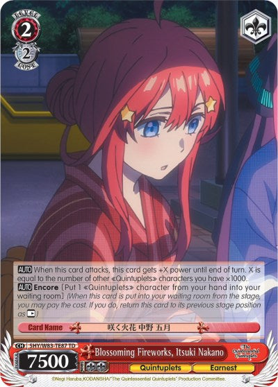 Blossoming Fireworks, Itsuki Nakano (5HY/W83-TE87 TD) [The Quintessential Quintuplets] | Cracking-Singles