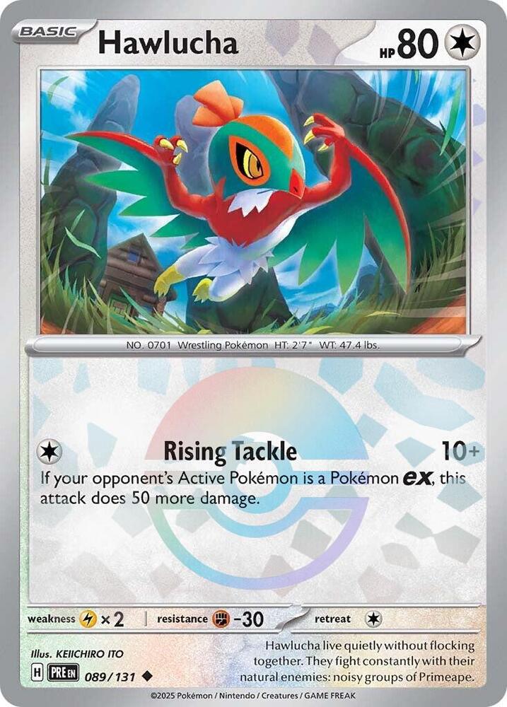 Hawlucha (089/131) (Poke Ball Pattern) [Scarlet & Violet: Prismatic Evolutions] | Cracking-Singles