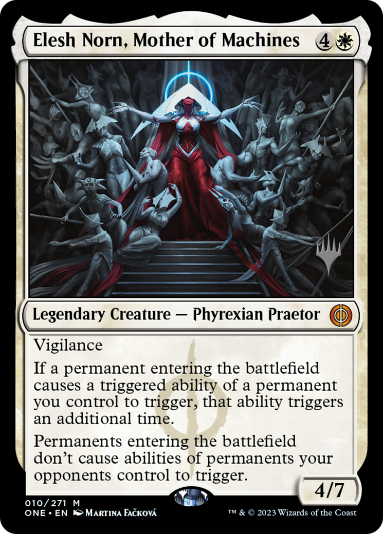 Elesh Norn, Mother of Machines (Promo Pack) [Phyrexia: All Will Be One Promos] | Cracking-Singles