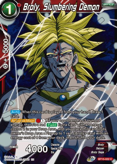 Broly, Slumbering Demon (BT15-022) [Saiyan Showdown] | Cracking-Singles