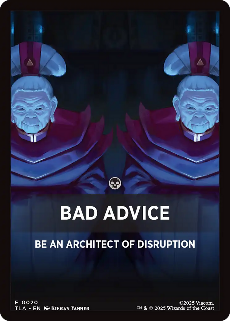 Bad Advice Theme Card [Avatar: The Last Airbender Tokens] | Cracking-Singles