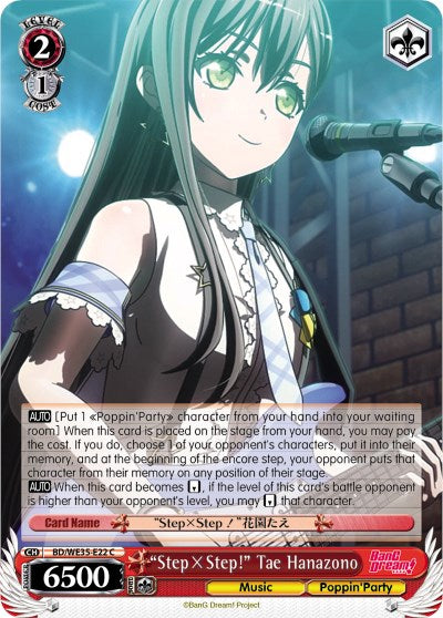 "StepxStep!" Tae Hanazono (BD/WE35-E22 C) (Parallel Foil) [Poppin'Party x Roselia] | Cracking-Singles