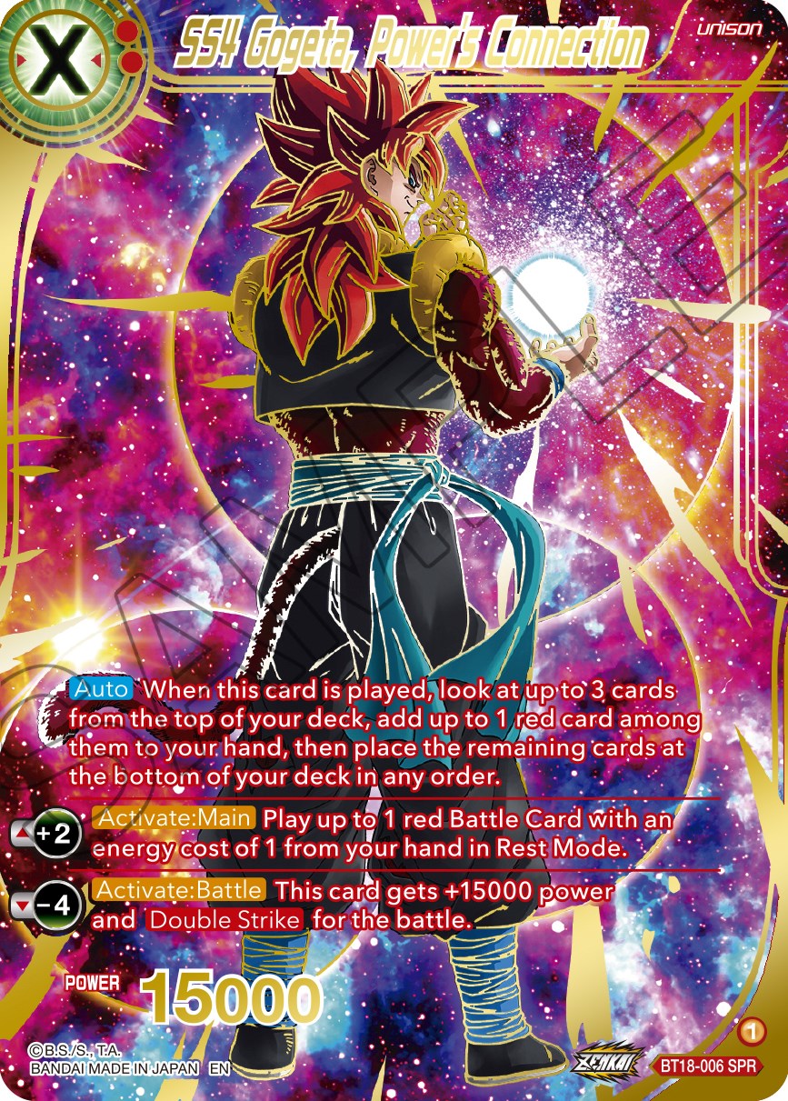 SS4 Gogeta, Power's Connection (SPR) (BT18-006) [Dawn of the Z-Legends] | Cracking-Singles