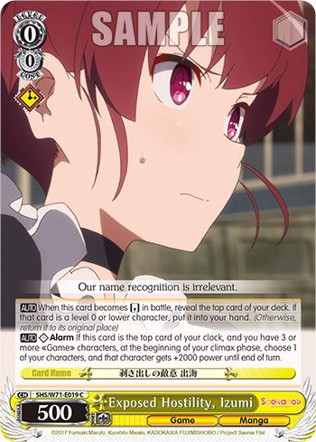 Exposed Hostility, Izumi [Saekano How to Raise a Boring Girlfriend. flat] | Cracking-Singles