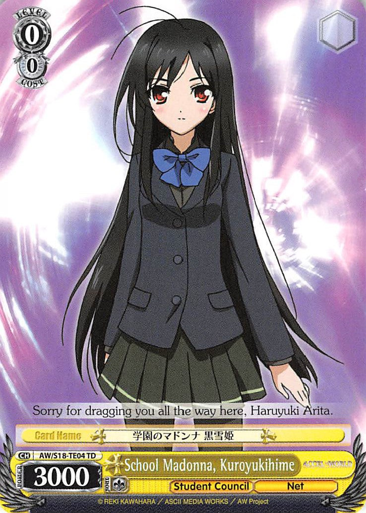 School Madonna, Kuroyukihime (AW/S18-TE04 TD) [Accel World] | Cracking-Singles