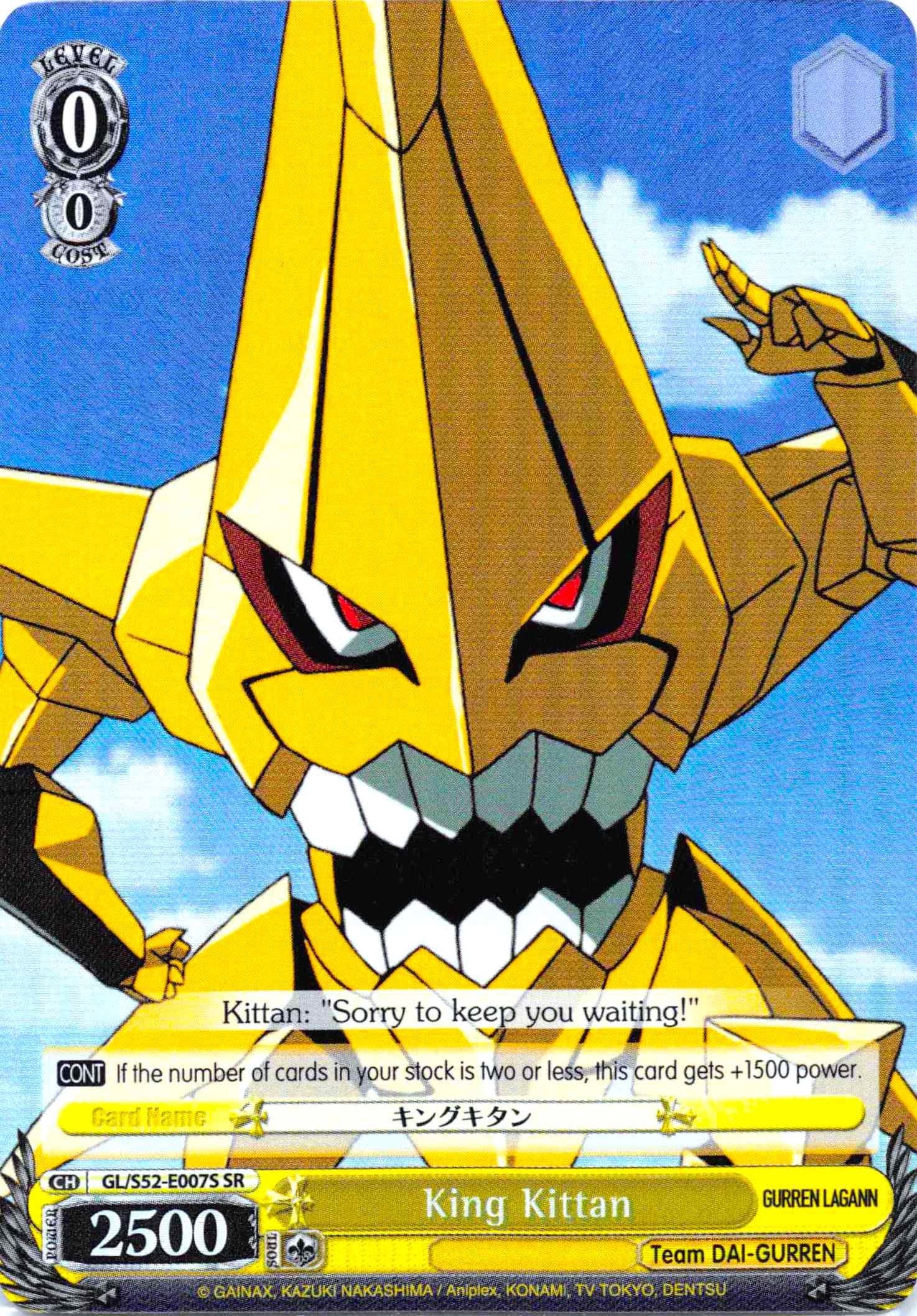 King Kittan (GL/S52-E007S) [Gurren Lagann] | Cracking-Singles