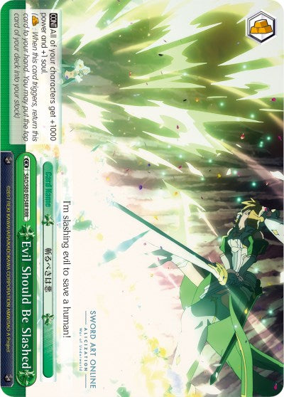 Evil Should Be Slashed (SAO/S80-E054R RRR) [Sword Art Online -Alicization- Vol.2] | Cracking-Singles