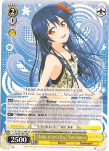 "Today is Umi's Day" Umi Sonoda (LL/W36-TE14 TD) [Love Live! School idol festival] | Cracking-Singles