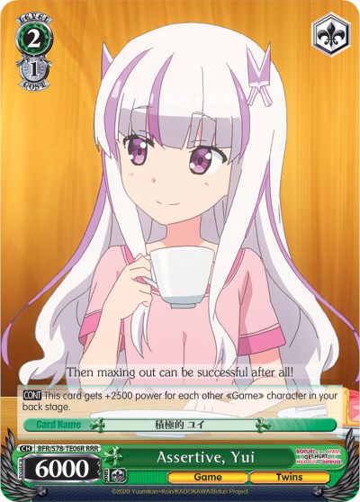 Assertive, Yui (BFR/S78-TE06R RRR) [BOFURI: I Don't Want to Get Hurt, so I'll Max Out My Defense] | Cracking-Singles