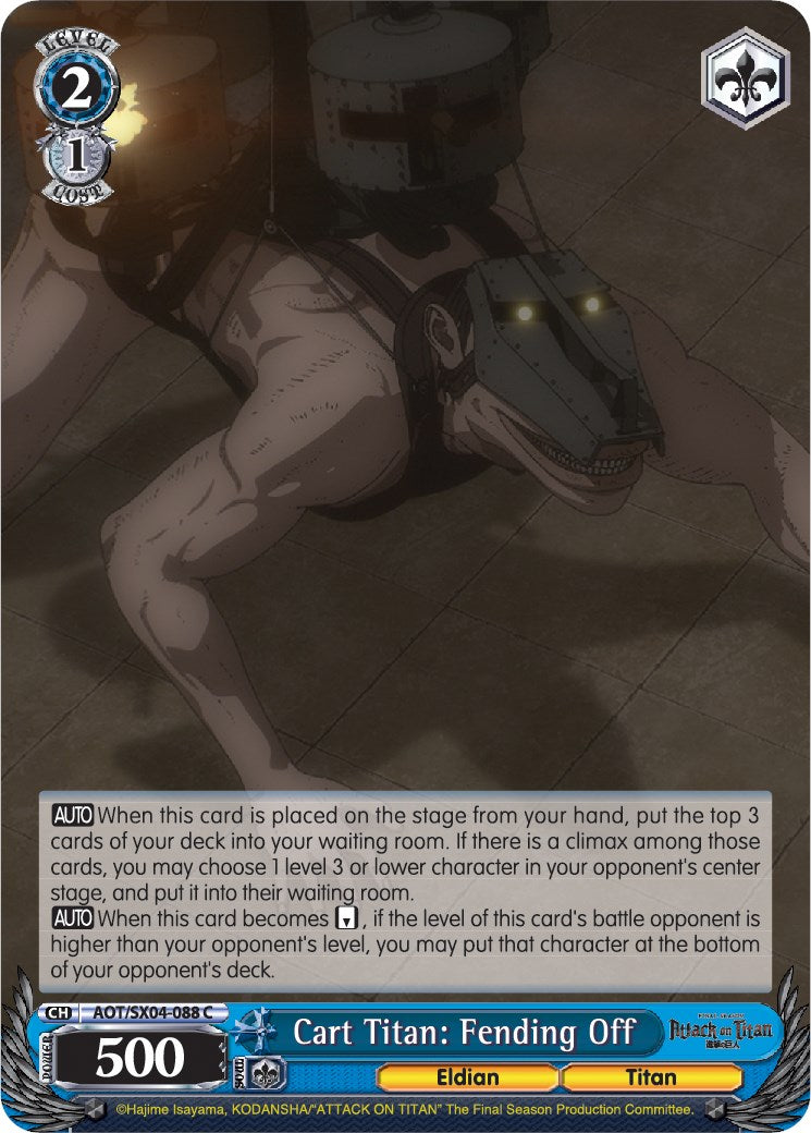 Cart Titan: Fending Off [Attack On Titan: Final Season] | Cracking-Singles