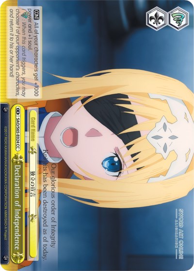 Declaration of Independence (SAO/S65-E024 CC) [Sword Art Online -Alicization-] | Cracking-Singles
