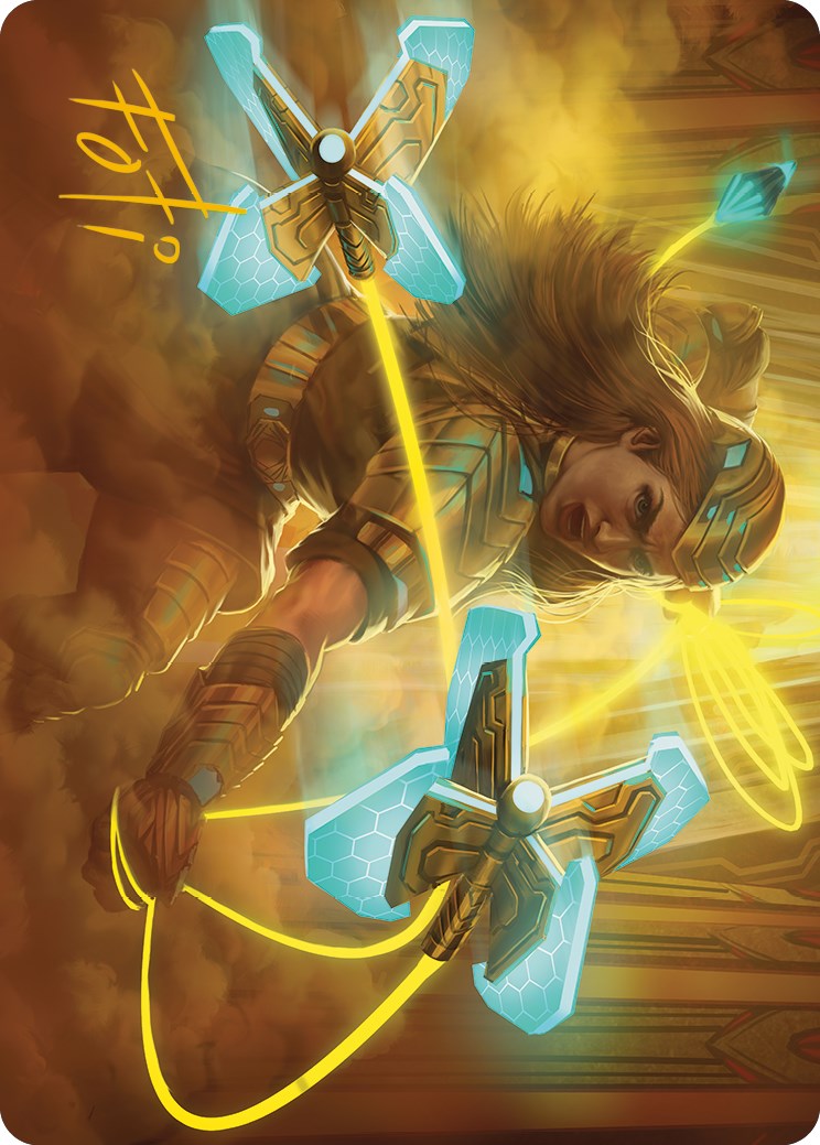 Bladehold War-Whip Art Card (Gold-Stamped Signature) [Phyrexia: All Will Be One Art Series] | Cracking-Singles