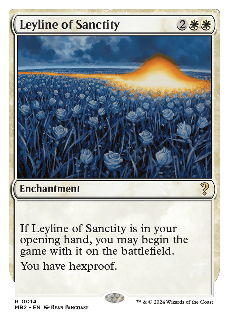 Leyline of Sanctity (White Border) [Mystery Booster 2] | Cracking-Singles