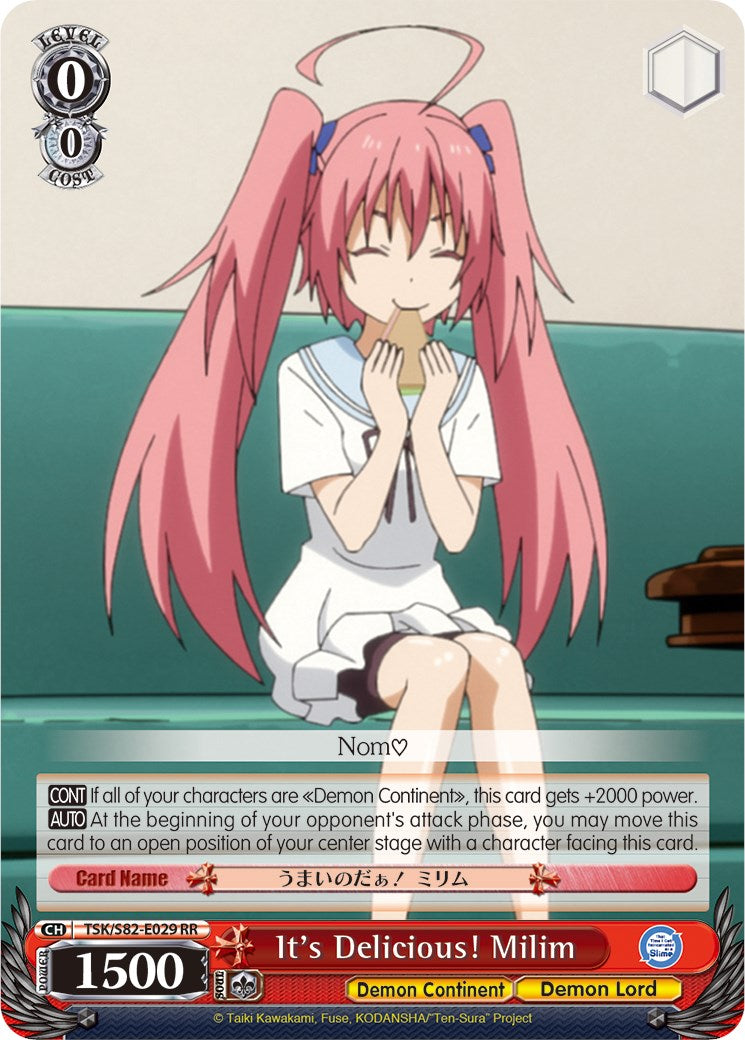 It's Delicious! Milim (TSK/S82-E029 RR) [That Time I Got Reincarnated as a Slime Vol.2] | Cracking-Singles