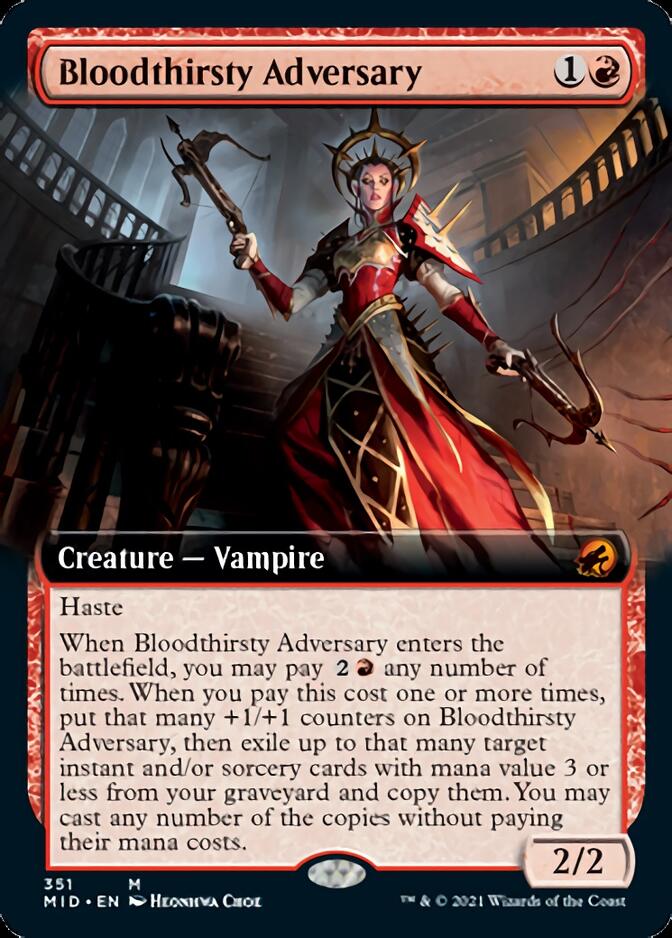 Bloodthirsty Adversary (Extended Art) [Innistrad: Midnight Hunt] | Cracking-Singles