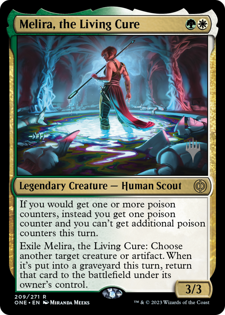 Melira, the Living Cure (Promo Pack) [Phyrexia: All Will Be One Promos] | Cracking-Singles