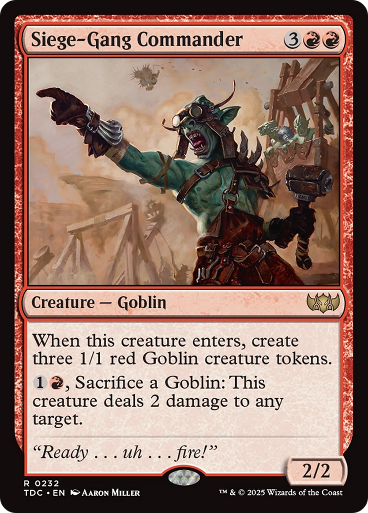 Siege-Gang Commander [Tarkir: Dragonstorm Commander] | Cracking-Singles