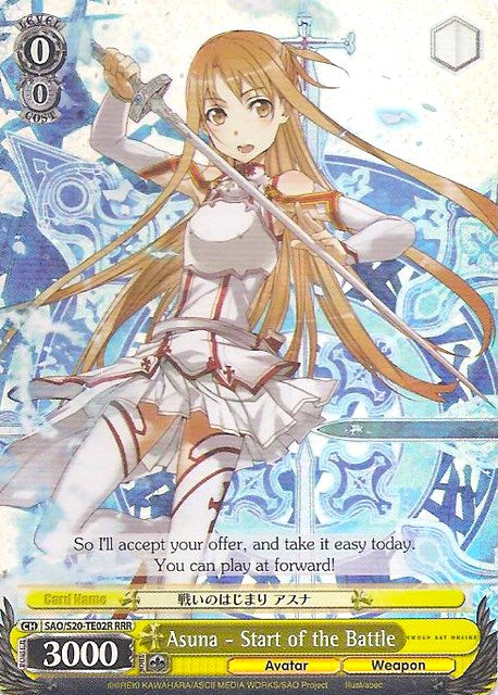 Asuna - Start of the Battle (SAO/S20-TE02R RRR) [Sword Art Online] | Cracking-Singles