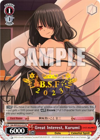 Great Interest, Kurumi (BSF Hot-Stamp) [Date A Live Vol.2] | Cracking-Singles