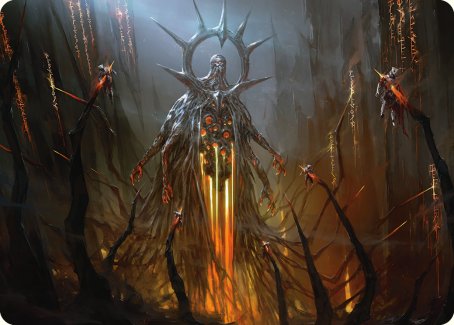 Solphim, Mayhem Dominus Art Card [Phyrexia: All Will Be One Art Series] | Cracking-Singles