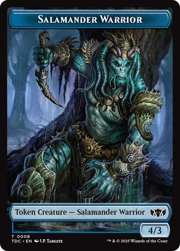 Salamander Warrior // Zombie Druid Double-Sided Token [Tarkir: Dragonstorm Commander Tokens] | Cracking-Singles