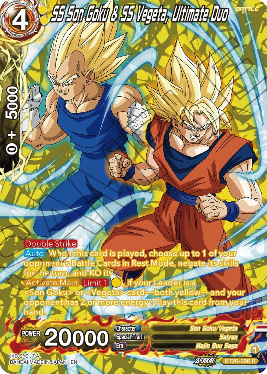 SS Son Goku & SS Vegeta, Ultimate Duo (Silver Foil) (BT20-096) [Power Absorbed] | Cracking-Singles