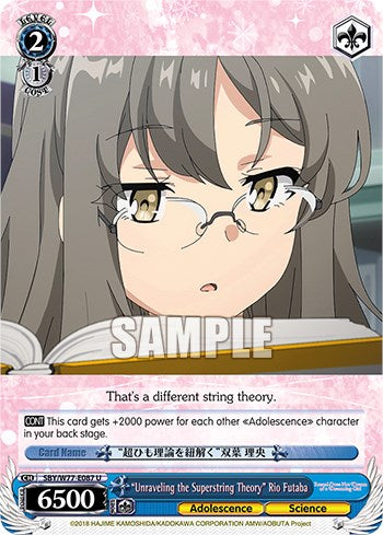 "Unraveling the Superstring Theory" Rio Futaba [Rascal Does Not Dream of a Dreaming Girl] | Cracking-Singles